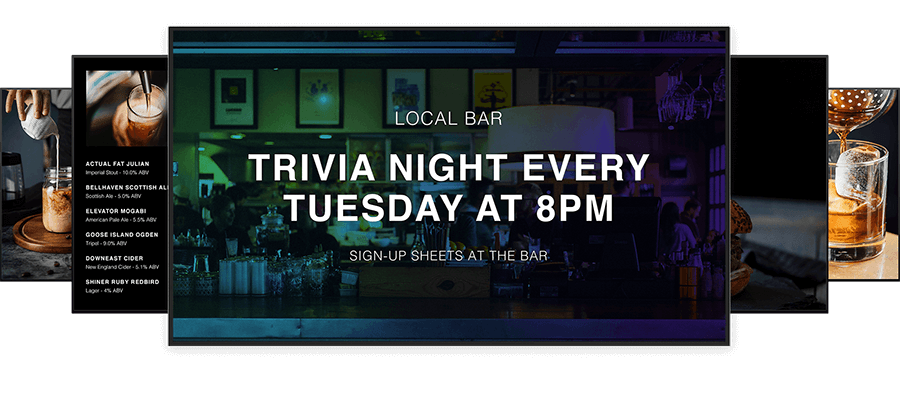 Trivia Night digital signage