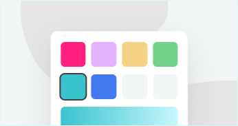 Illustrated interface with various colors for selection
