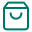 A shopping bag outline