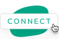 A CONNECT button with a cursor clicking on it, placed on a teal abstract shape.