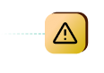 A yellow warning icon with an exclamation mark, representing alerts or notifications.