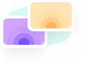 Purple and orange rectangles overlapping