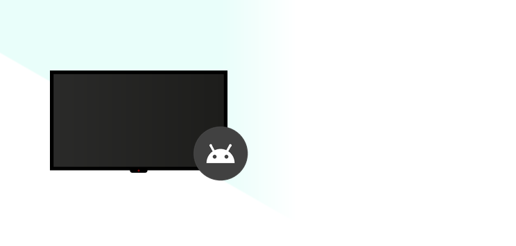 A screen with the Android logo