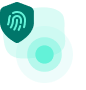 security shield with finger print