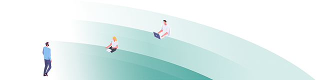 illustrated professor leading a classroom with students