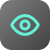 dark icon with eyeball outline
