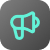 dark icon with bullhorn outline