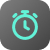 Dark icon with bright clock