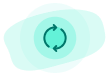 Two curved arrows making a circle