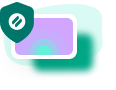 illustration of security shield over a mirrored screen