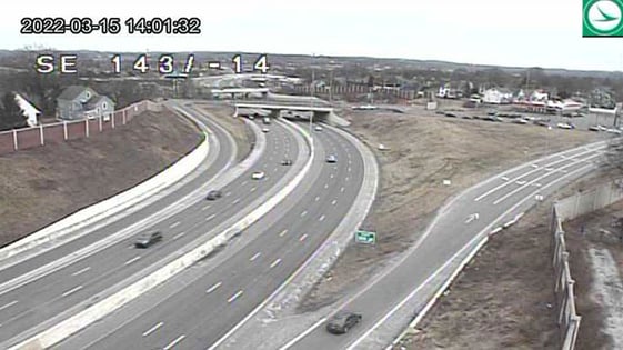 Digital sign showing live traffic camera