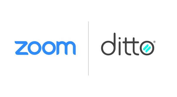 Ditto and Zoom Rooms logos side by side