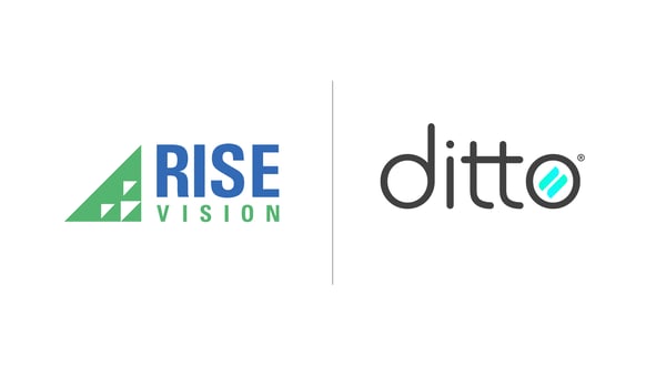 Ditto and Rise Vision logos side by side