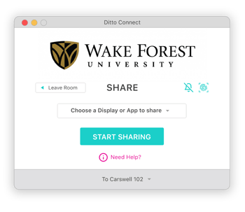 Ditto Connect app branded for Wake Forest University