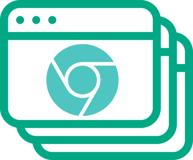 Chrome browser screen mirroring icon