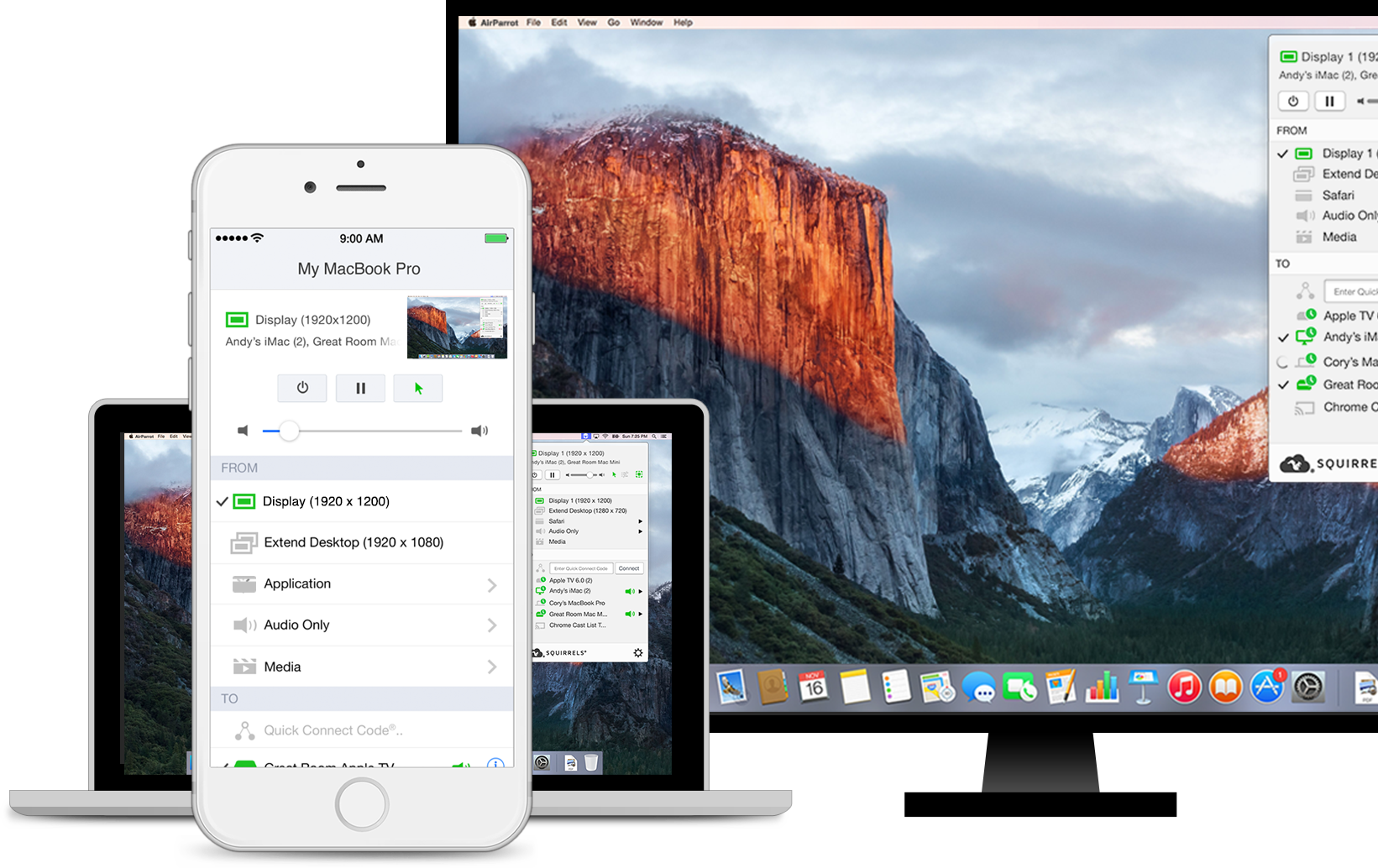 how to send screen mirroring on mac