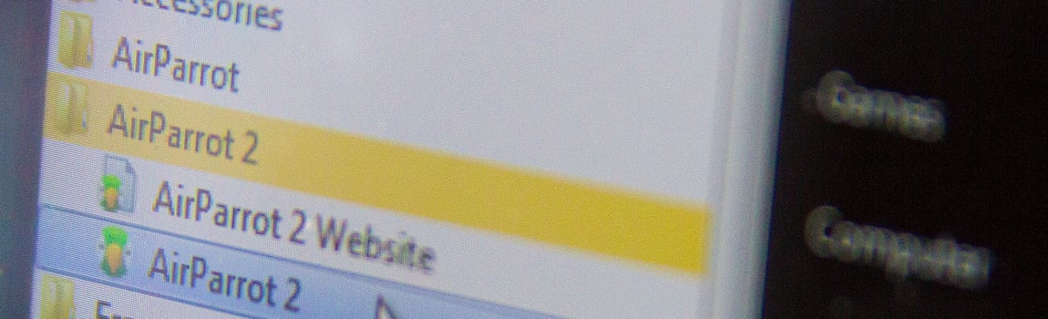 Open AirParrot from the Start Menu