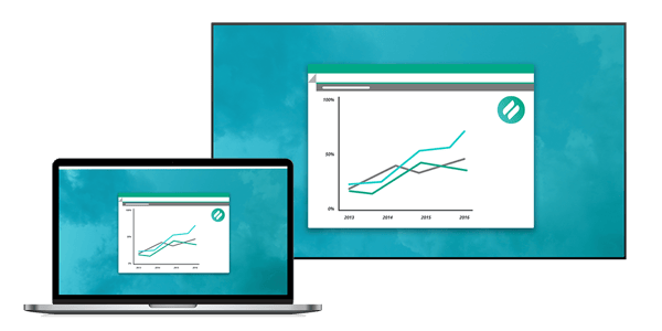 Computer mirroring content to a TV