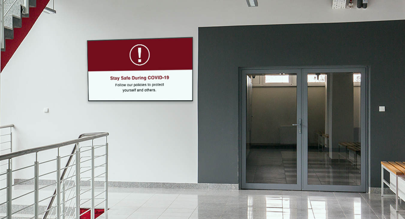 School safety alerts on digital displays 