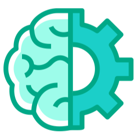 Brain gear icon 