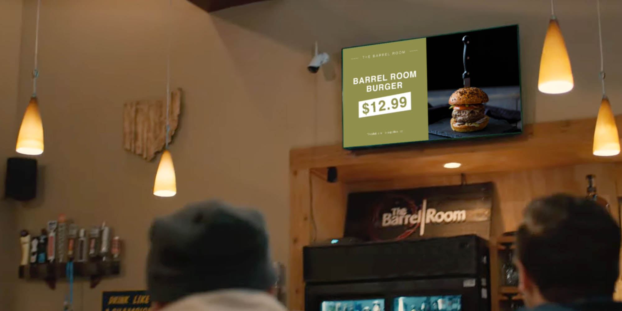 Digital signage promoting meal specials