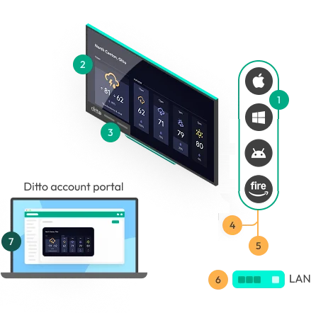 Digital signage setup diagram
