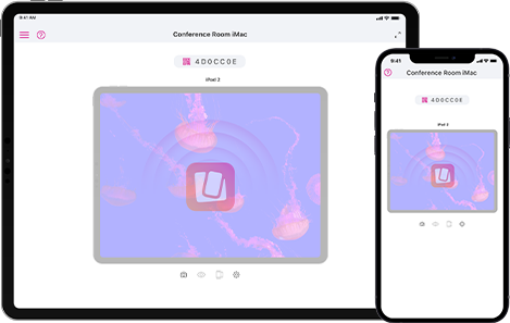 Screen previews of mirrored devices in the Reflector Director app